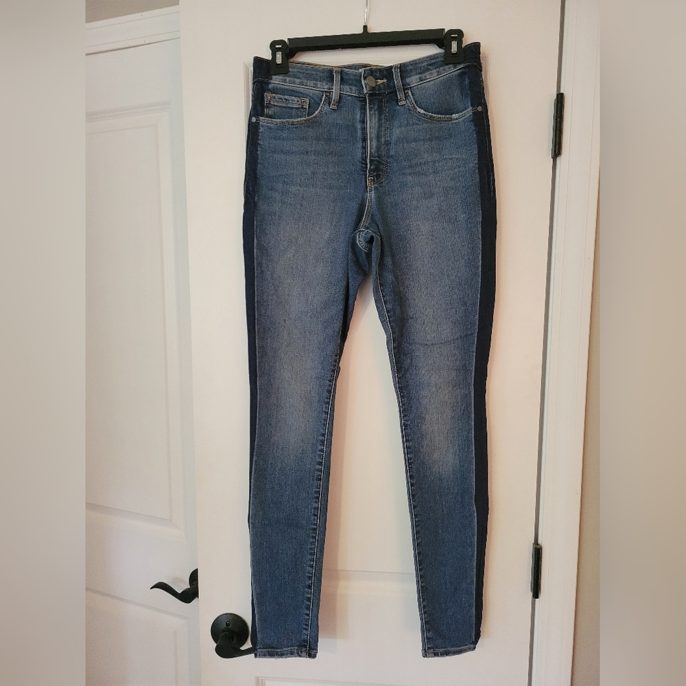 Athleta sculptek ultra skinny indigo tuxedo jean